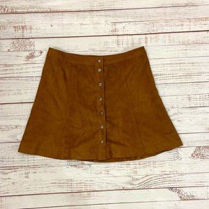 Women's Abercrombie & Fitch Vegan Suede Button Up Skirt